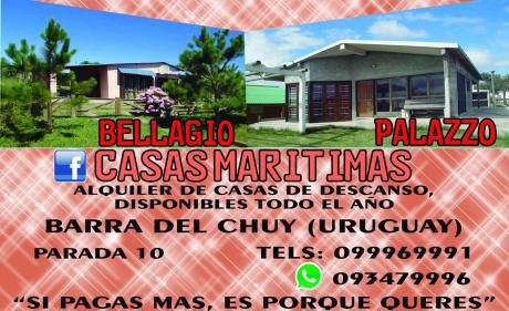 Casas Marítimas, Parada 10, Barra Del Chuy. Uruguay. Alquile